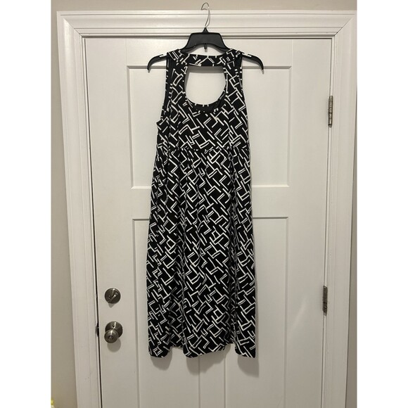 Lennie for Nina Leonard Empire Waist Linen Blend Dress Size 10 Sundress Midi - Picture 7 of 7